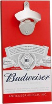 Budweiser Wall Bottle Opener With Magnetic Cap Catcher - Man Cave - NEW - $9.74