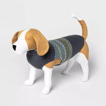 Fairisle Stripe Cool Colorway Dog and Cat Sweater, Boots &amp; Barkley (Size M) GRAY - £9.70 GBP