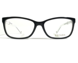 ESCADA VES341S COL.0943 Brille Rahmen Schwarz Weiß Cat Eye Logos 54-16-140 - $46.39