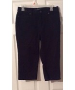 Ralph Lauren Authentic Women&#39;s Classic Mid-Calf Black Capris Size 4P - £13.83 GBP