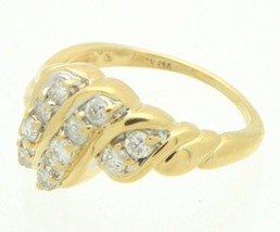 1/2 ct Diamond Ring Band REAL Solid 14k Yellow Gold 3.7 g Size 6.75 - £783.22 GBP