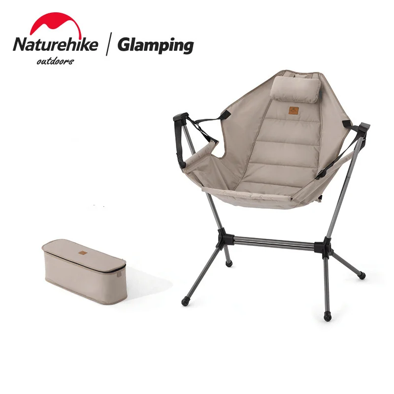 Naturehike Outdoor Folding Rocking Chair Portable Autoreclining Camping Fishing - £286.81 GBP