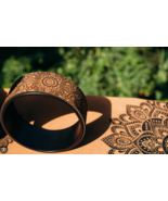 Cork Yoga Wheel by Yoga Design Lab (12.6 diameter), mandala black - $35.97