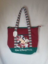Walt Disney World Christmas Mickey &amp; Minnie Mouse Large Zip Tote Bag - $29.99