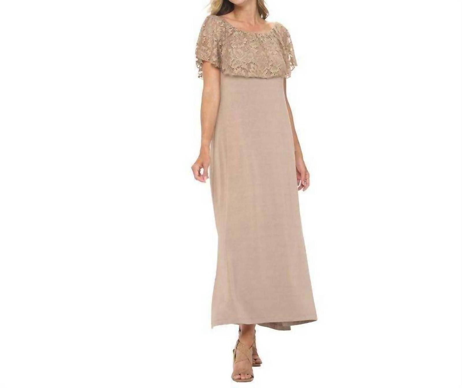 Undersummers Lace Maxi Dress Toast - $28.00