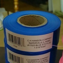 300&#39; CH Hanson PVC Flagging Tape Marking Ribbon HIGH VISIBILITY ~BLUE - $7.00