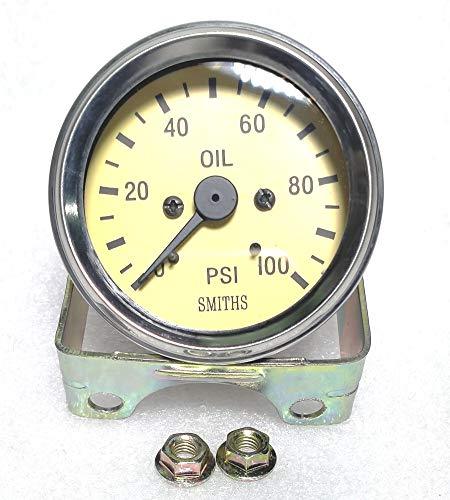 Smiths Replica Oil Gauge in Yellow face chrome bezel - $41.55