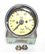 Smiths Replica Oil Gauge in Yellow face chrome bezel - $56.82 CAD