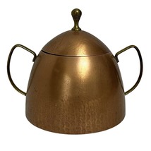 Vtg MCM O.H. Lagerstedt Swedish Hammered Copper Brass Covered Sugar Bowl - $787.05 MXN