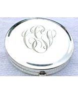 Sterling Silver Round Compact Heavy Vintage Monogrammed 1920s-40s 2 1/2“... - €68,84 EUR
