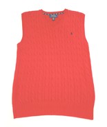 Polo Ralph Lauren Sweater Vest XL (18-20) Boys Men Red V Neck Cable Knit... - $376.60 MXN