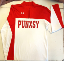 Punxsutawney Chucks Football Fan Jersey Red &amp; White Under Armour size Me... - $29.64