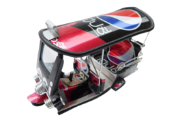 Pepsi Dark Detailed Handcrafted Replica Made from Cans TUK TUK Taxi Thai... - $19.99
