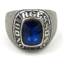 Vintage Burgess Norton Ring 1953 w/ Blue Stone Size 14 - £39.47 GBP
