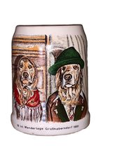 Vintage 1991 Dog German Stoneware Stein Mug Cup Wandertage  Grobhabersdo... - $40.08 CAD