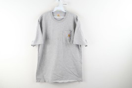 Vintage Carhartt Mens Medium Spell Out Patch Pocket Short Sleeve T-Shirt Gray - £22.55 GBP