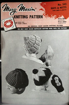 1962 Mary Maxim 543 Hats &amp; Mitts for Men &amp; Boys Graph Style Knitting Pat... - £4.25 GBP