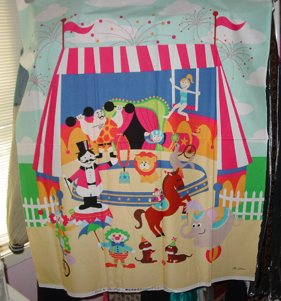 36" x 45" Circus Cotton Fabric Panel - $5.69