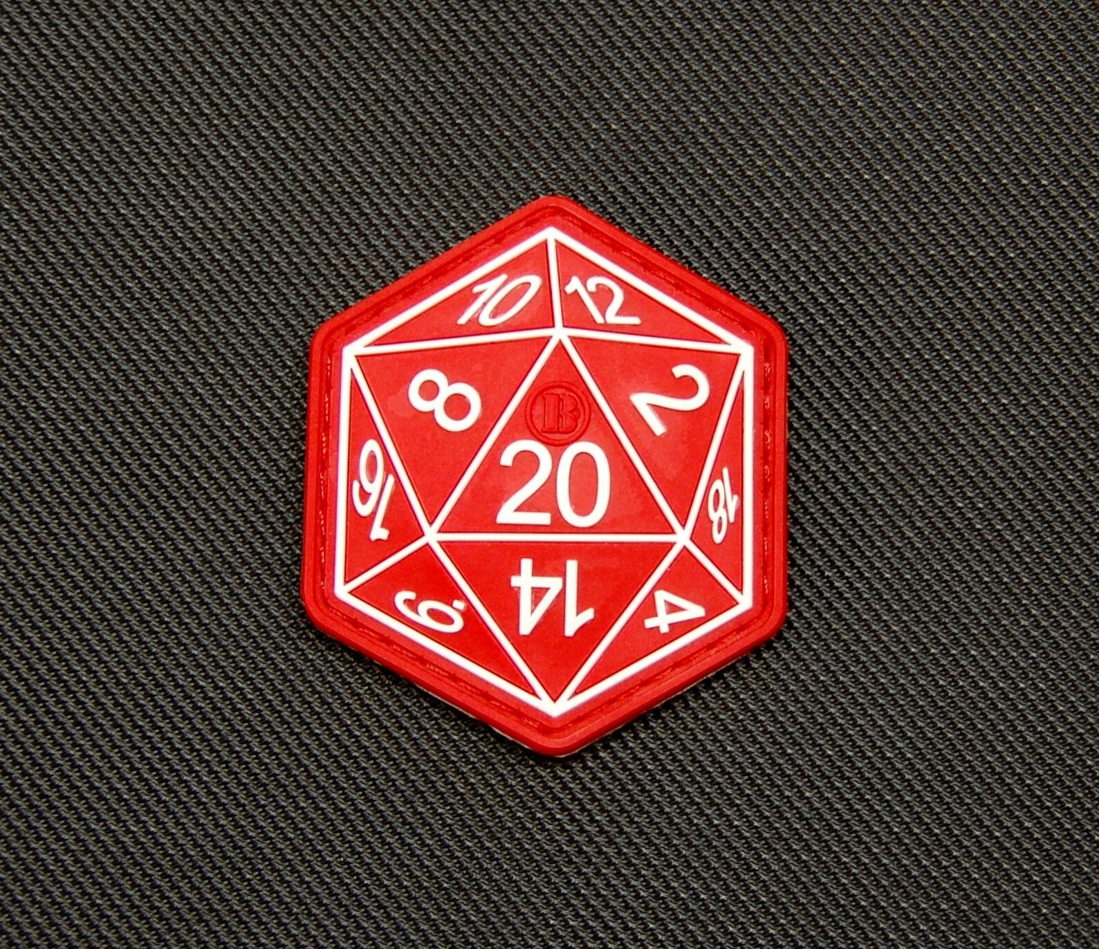 Primary image for Dungeons And Dragons Die D20 3D PVC Morale Patch Hook Backing D&D Hook Fastener