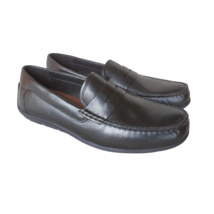 Hotter Men&#39;s Leather Mayfair Loafers Black $139 FREE WORLDIWDE SHIPPING - £78.34 GBP