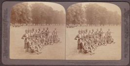 East India Warriors Soldiers at Hampton Court Palace - Photo Stereoview - £9.67 GBP