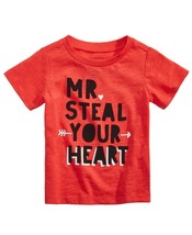 First Impressions Infant Boys Heart Print Cotton T-shirt,Cherry Flame,24 Months - £12.24 GBP
