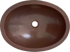 Bathroom Sink Pure Copper Hand Hammered Brown Cps10, 16&quot; X, Recessed Vessel. - £114.37 GBP