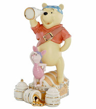 Lenox Disney Winnie The Pooh &amp; Piglet&#39;s Pirate Adventure 6.8&quot;H New Boxed COA - £126.47 GBP