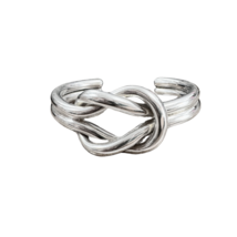 SS Love Knot Cuff Bracelet Taxco Mexico - £240.38 GBP
