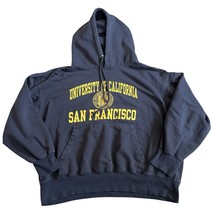 Vintage University Of San Francisco Hoodie Sweatshirt Sz 2XL Distressed ... - $735.63 MXN