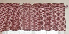 New Ironwork Spice Valance Curtain 54&quot; X 17&quot; Laurel Park Rust Red Tan Link - £14.82 GBP