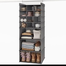 Hanging Closet Organizer Storage 15 Section Clothes Drawers &amp; Shoe Shelves - £19.19 GBP