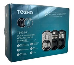 Teeho TE002-K Fingerprint Keyless Entry Door Lock W/Door Knob Auto Lock Black  - £20.61 GBP