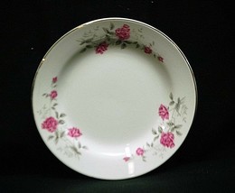 Old Vintage Victorian Rose by Northridge 7&quot; Salad Plate Pink Roses Gold - £11.72 GBP