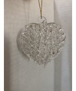 Hand Blown Clear Glass Heart Love Valentine Christmas or Anytime Ornamen... - $8.91