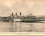 Vtg Cartolina 1914 Hudson Fiume Giorno Linea Steamer Washington Irving - $11.23