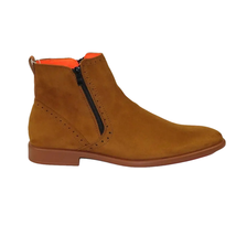 Men's TAYNO Chelsea Chukka Soft Micro Suede Zip up Boot Coupe S Camel image 9