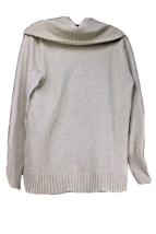Nautica Sweater Womens Medium Cowl neck Color Ivory 100% Cotton - £12.98 GBP