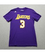 Los Angeles Lakers Shirt Mens Small Purple Crew Neck Adidas Basketball - $24.78 CAD