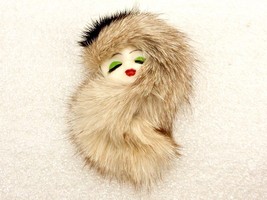 Glamour Girl Mink Brooch Pin, Forward Facing Resin Face Profile, Vintage... - £15.32 GBP