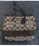 Vintage COACH Signature Canvas Tote Bag Brown - $54.57 CAD