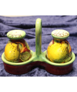 Bellocci - Fruit &amp; Flowers - Salt &amp; Pepper Shakers with Carrier - $53.49 CAD