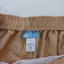 Koret Women's Beige/Tan Elastic Waist Pull On Side Pockets Skirt Size 18P image 3