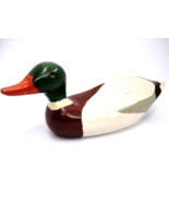 Vintage Mallard Duck Decoy Handmade Painted Wood 14.75&quot; - £14.78 GBP