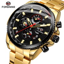 Forsining Multifunction Sport Mechanical Wrist Watch Men Military Clock 3BAR Wat - £64.06 GBP