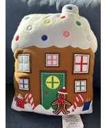 NEW 2023 Wondershop Gingerbread Gumdrop House  Holiday Throw Accent Pillow 17x14 - £15.95 GBP