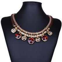 Ladies Crystal Pendant Necklaces Statement Necklaces  Fashionable Necklaces - £15.93 GBP