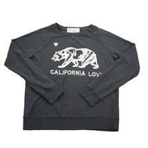 Reflex Sweater Women L Gray California Love Print Long Sleeve Round Neck... - $19.68