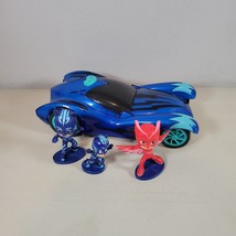 PJ Masks Toy Lot Light Up Racer Car with Lights and Sounds Works and 3 Figures - £13.98 GBP