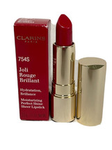 CLARINS JOLY ROUGE BRILLANT LIPSTICK  # 754S DEEP RED NEW - £7.70 GBP